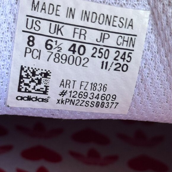 Adidas Superstar Bold Heart Embossed Women's Size 8.5 Casual Shoes.Red/White - Picture 3 of 11